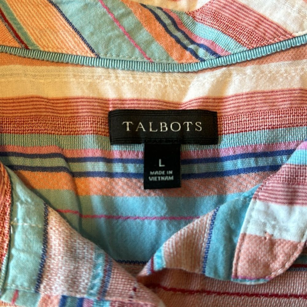 Talbots- Striped button up - Picture 3 of 6